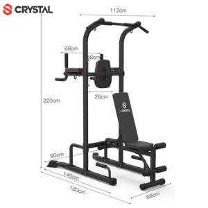 Multi Power Tower Station with Pull Up Bar & Bench - Image 5