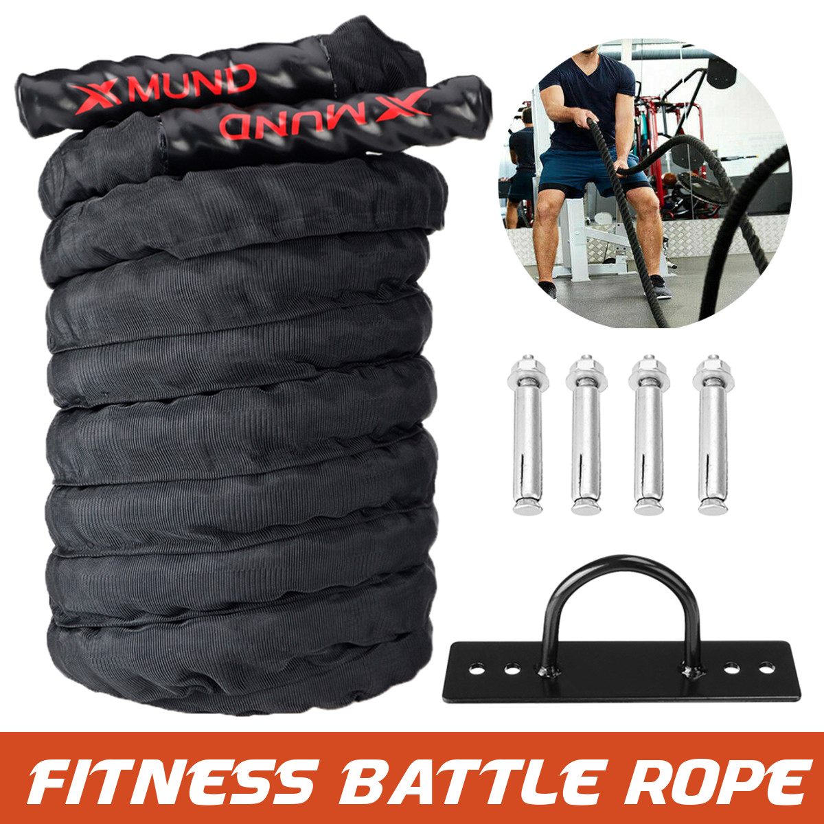 Fitness Pro Battle Ropes With Shealth and Anchor. – Fitness Kenya