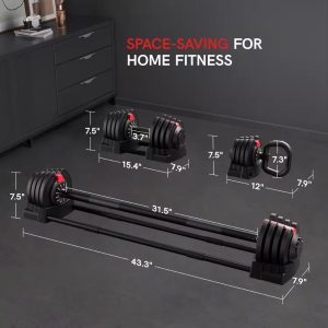 24Kgs Adjustable Dumbbell,Barbell and Kettlebell.(Smart 3 Set). - Image 3